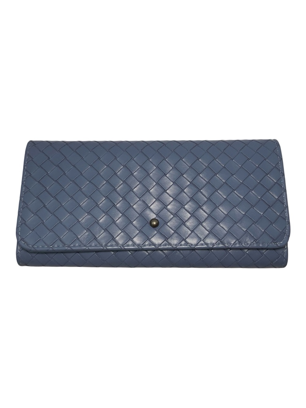 Wallet Womens Long Flap Trifold Blue Woven Faux Leather Universal Thread NWOT